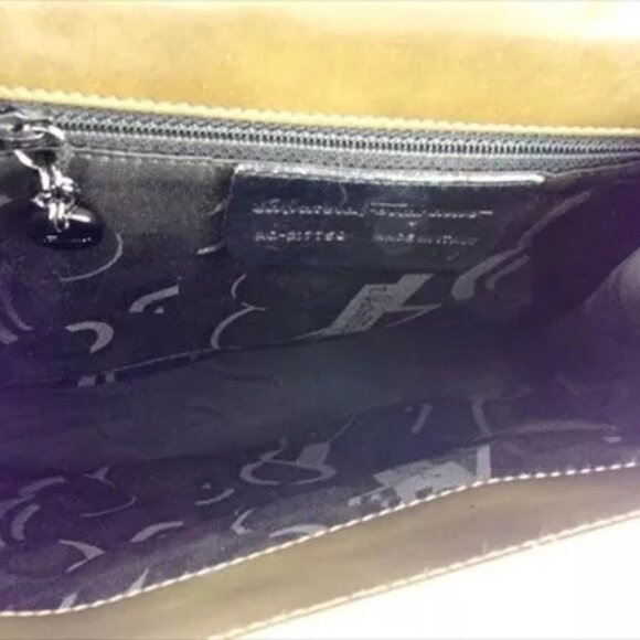 Salvatore Ferragamo Shoulder bag Brown Beige Enamel leather Authentic Used F1460 - Picture 8 of 11